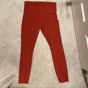 Lululemon leggings size 6 but they can fit a size 8 Rustic orange good condition